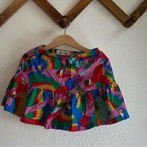 Mini Boden Macaw Print Skirt 6/7 EUC